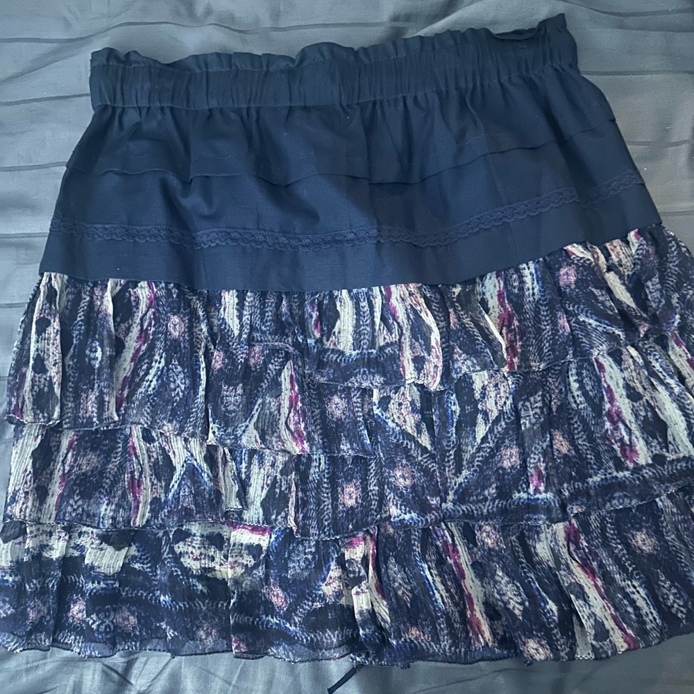Of Two Minds Blue and Pink Bubble Mini Skirt